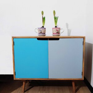 Mobiletto multicolore in Legno cm 80×35,5×48,5 – MARTIN