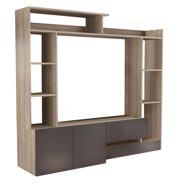 Parete Attrezzata per Soggiorno in Truciolare cm 180x40x165 – THEO