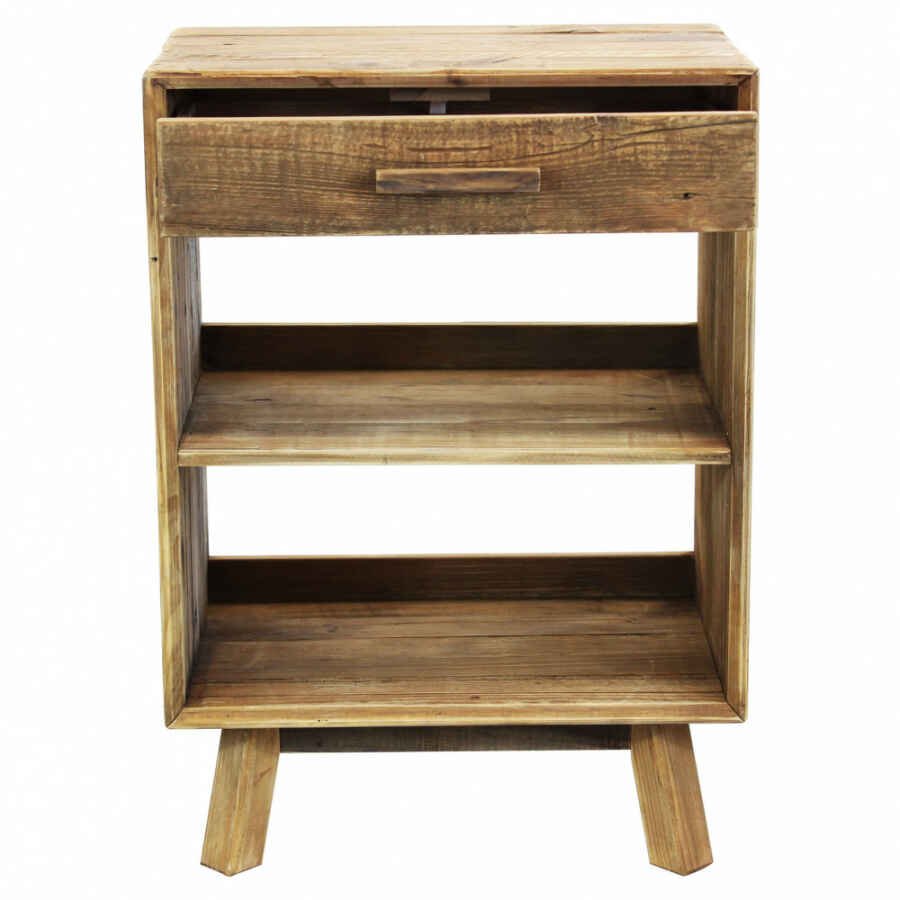 Comodino in Pino riciclato cm 60x40x85 – PINE