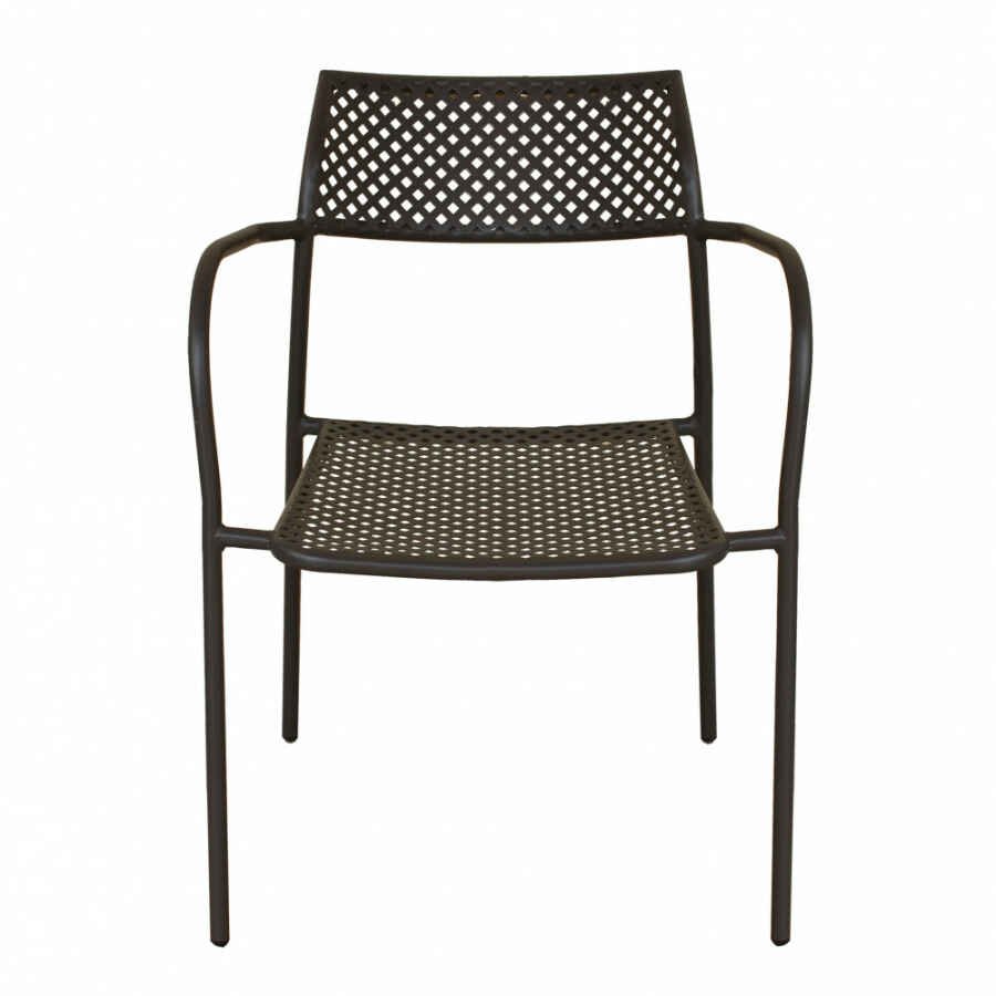 Poltrona da Giardino Impilabile in Acciaio cm 56x56x78 – MATHEW
