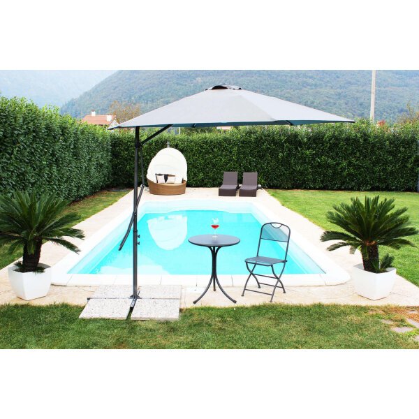 Ombrellone da Giardino decentrato 2×3 in acciaio,poliestere – MUSON
