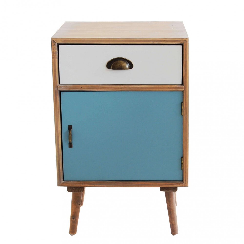 Mobiletto 1 anta 1 cassetto in Legno cm 40×36,5×46 – LUCAS