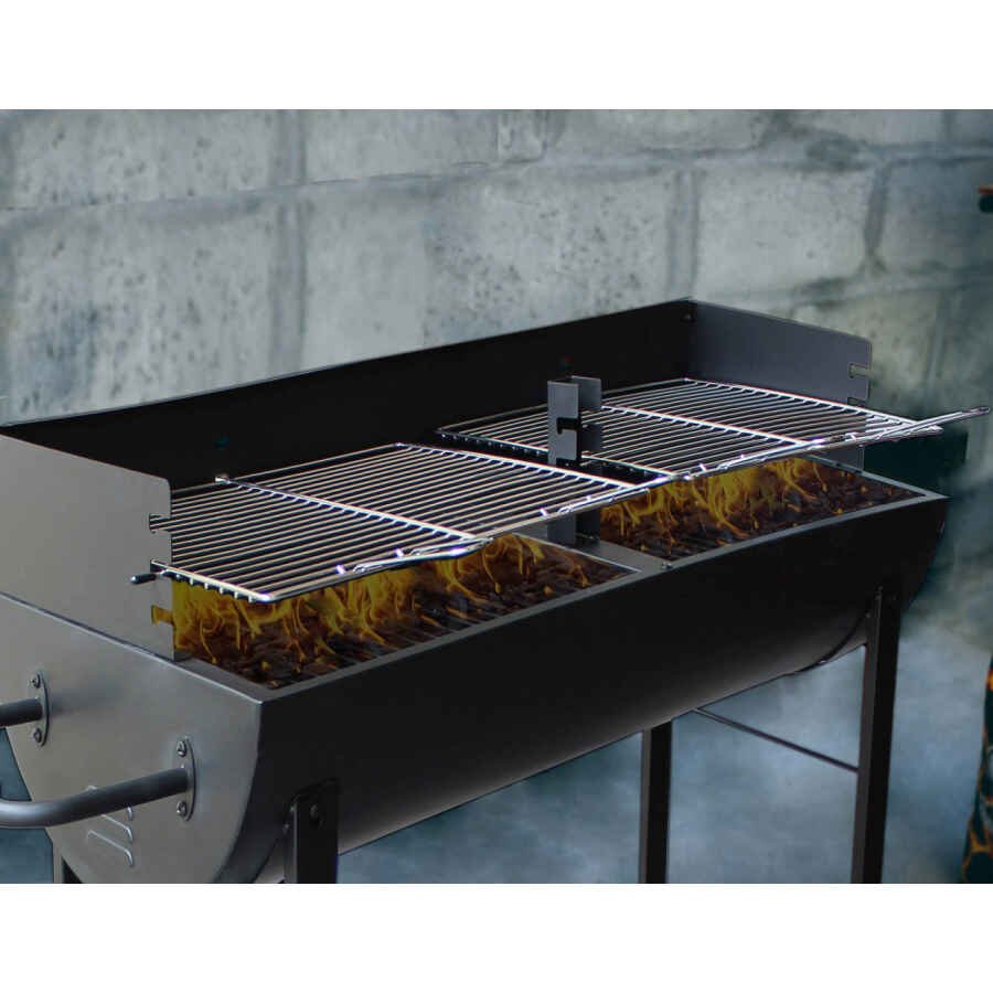 Barbecue a carbonella in Acciaio cm 103,5x48x95 – RAFE