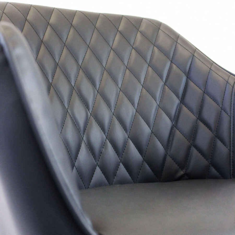 Poltrona per Sala da Pranzo in Ecopelle,Metallo cm 48x62x83 – ROBIN