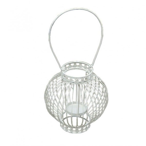 Portacandela stile provenzale verniciato in Acciaio cm 20,5x22x42 – COREY