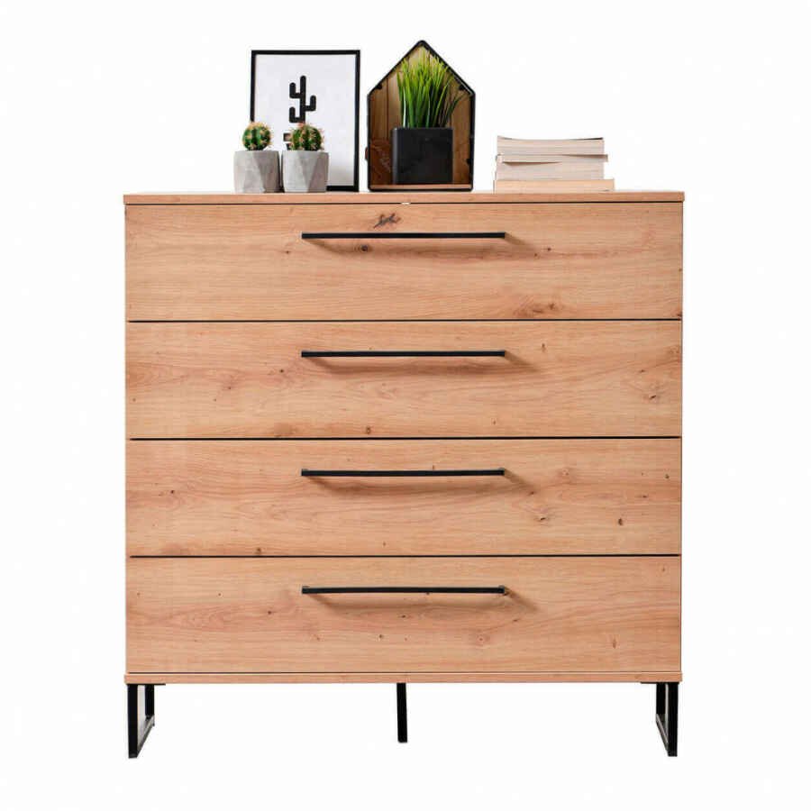 cassettiera moderna 4 cassetti cm 91,5 x 42 x 92,5 h – ZENWOOD