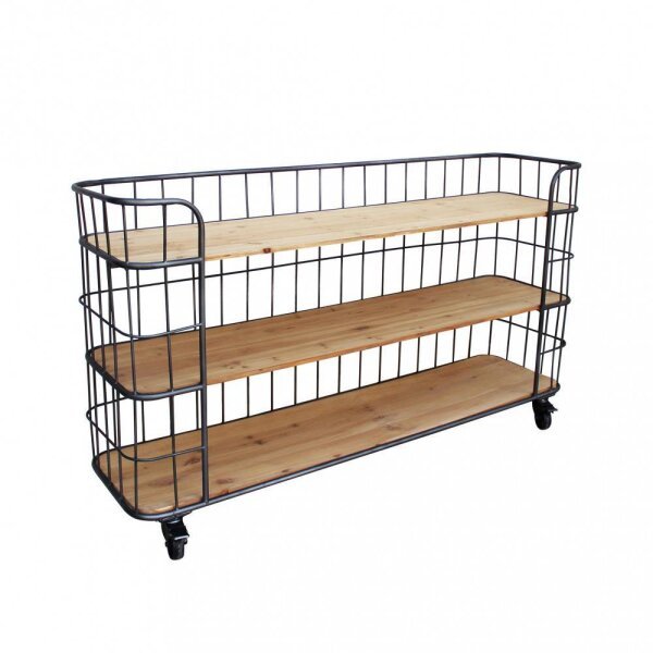 Scaffale con 3 ripiani in Acciaio,Legno cm 170x44x85 – MONTAGUE
