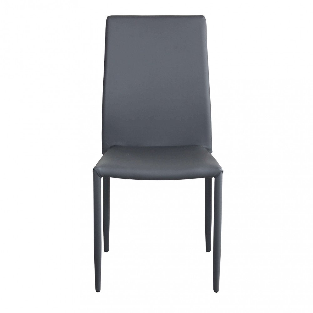 Sedia da Pranzo Moderna in Ecopelle,Acciaio cm 41x43x90 – RACHEL