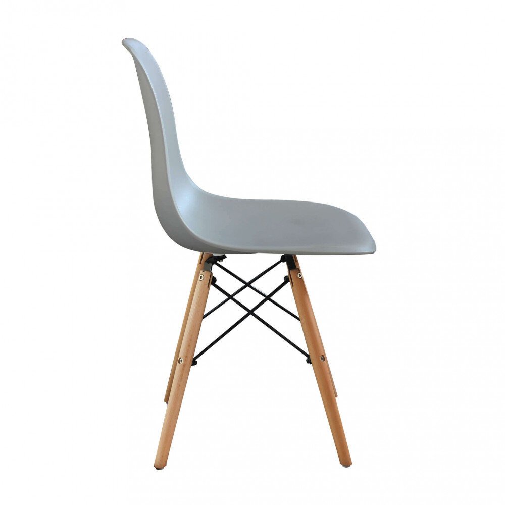 Sedia per Sala da Pranzo scandinava in Legno,Acciaio,Plastica cm 53x47x82 – NOAH