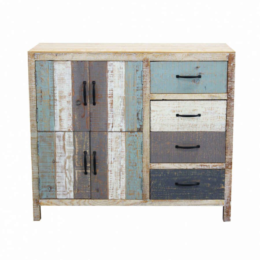 Mobile 4 cassetti 4 ante in Legno cm 100x40x86 – FREDDY