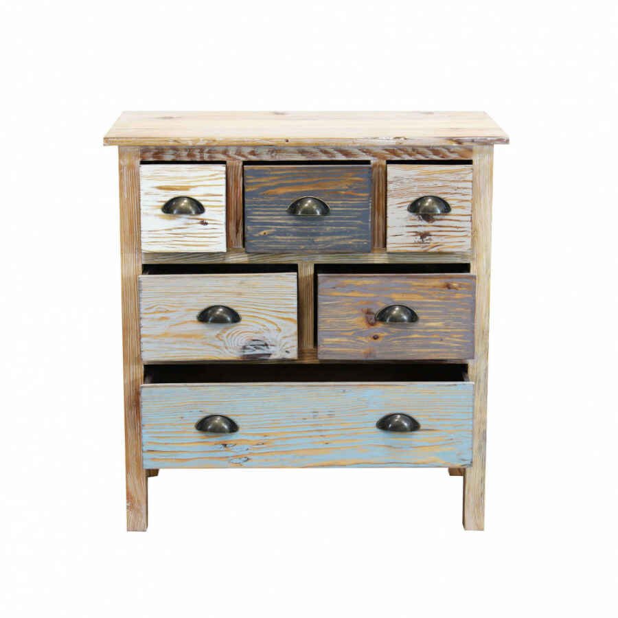 Cassettiera colorata in Legno cm 75x40x78 – FREDDY