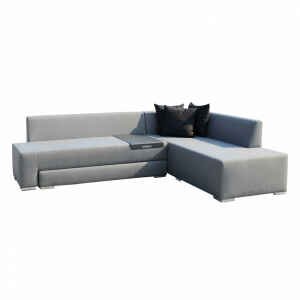 Divano da Giardino angolare con tavolino in Alluminio,Poliestere cm 150x78x69 – FORD
