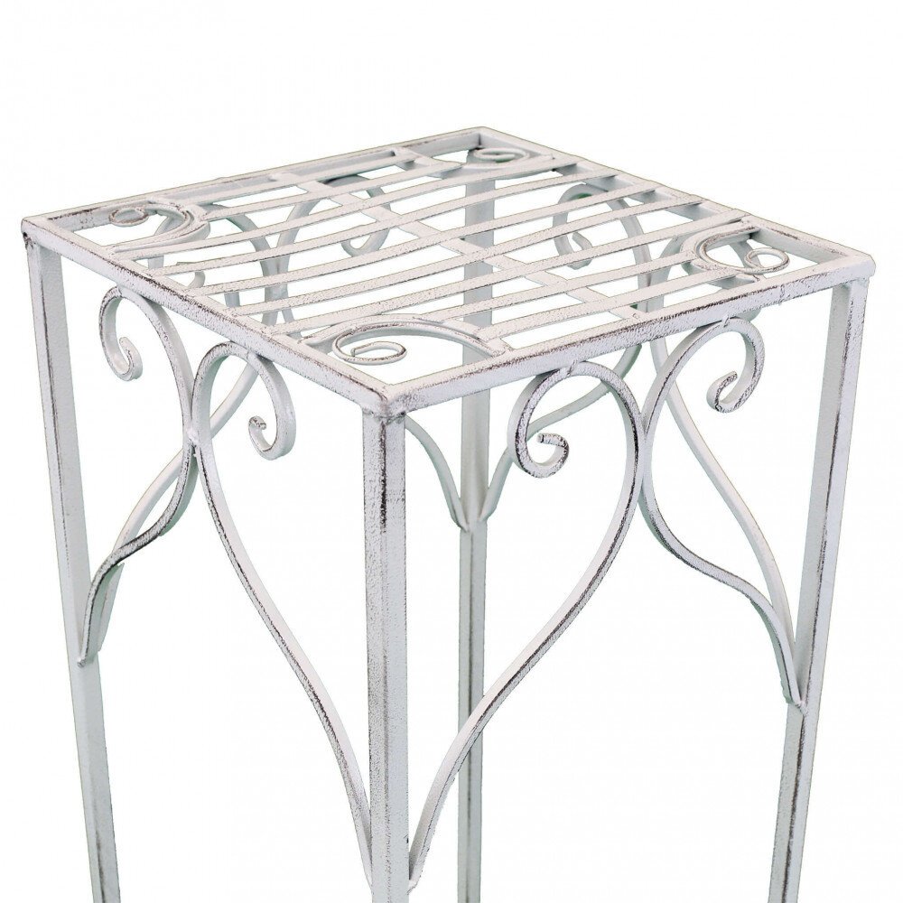 Set di 3 fioriere in stile provenzale in Acciaio cm 30x30x72 – VIRGIL