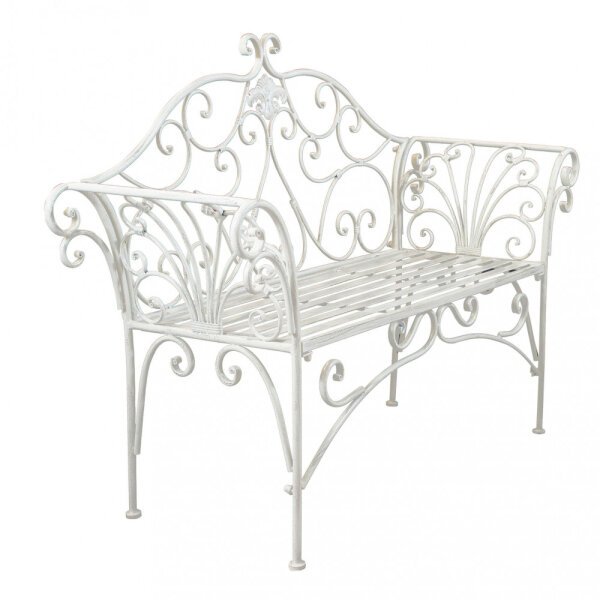 Panca 2 posti stile provenzale in Acciaio cm 136x46x96 – SHEARD
