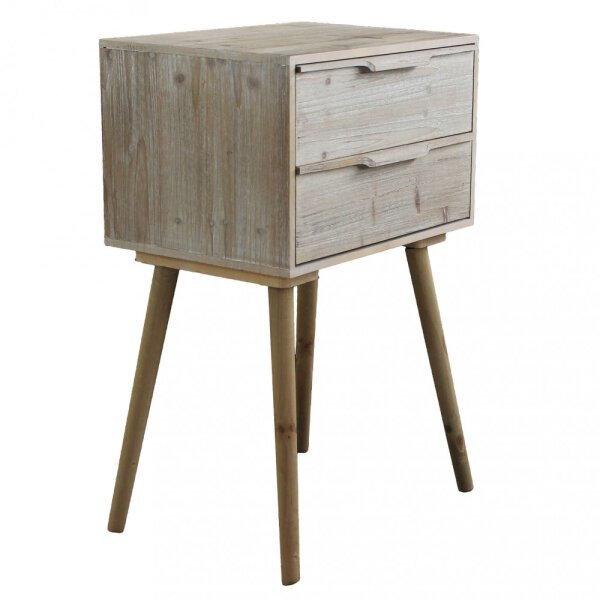 Mobiletto con 2 cassetti Industrial in Legno cm 50x37x80 – ROLY