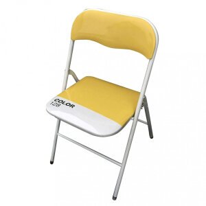 Sedia Pieghevole Salvaspazio in Acciaio,PVC cm 44x45x79 – SLIM