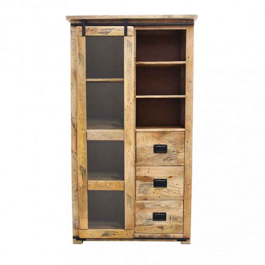 Credenza per soggiorno Industrial in Legno cm 100x48x180 – RICK