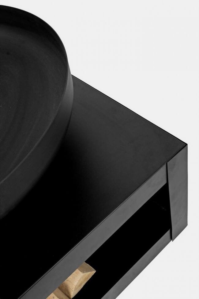 Braciere da Giardino con portaLegna Efesto 70X38H – EFESTO