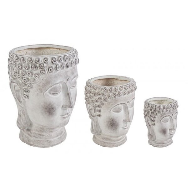 Set da 3 Porta Vaso Testa Buddha – FYBER DECO