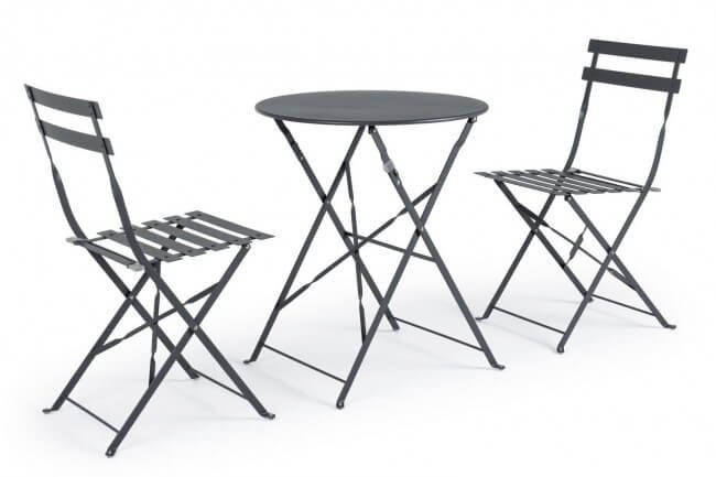 Set tavolo da terrazzo con sedie salvaspazio – WISSANT