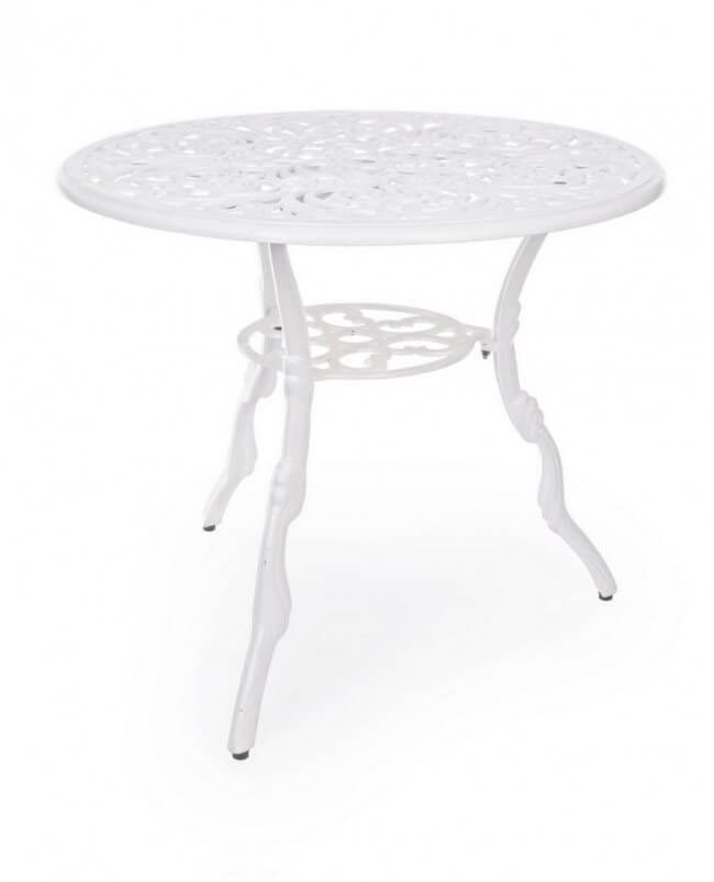 Tavolo da giardino rotondo in alluminio pressofuso – VICTORIA