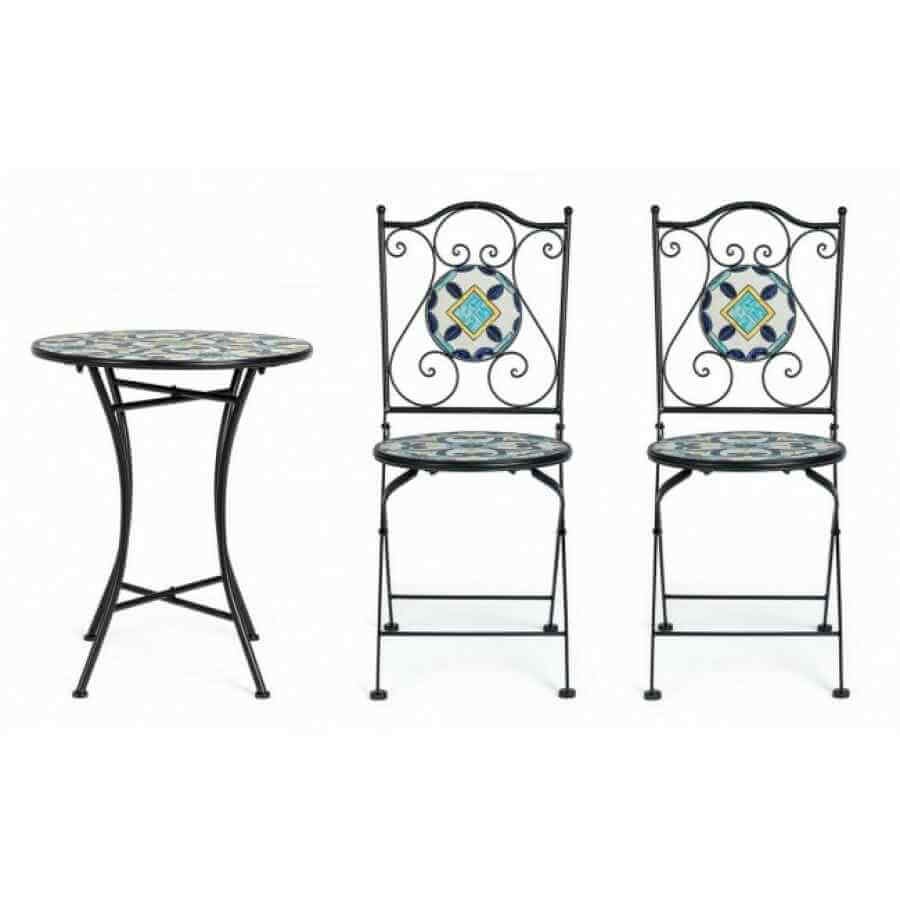 Set da terrazzo tavolo e 2 sedie – BISANZIO