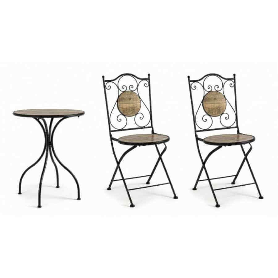 Set da terrazzo tavolo e 2 sedie – BISANZIO
