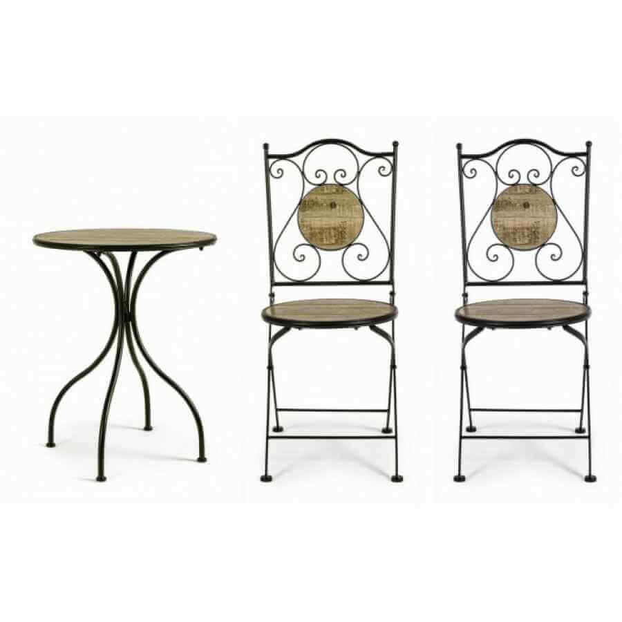 Set da terrazzo tavolo e 2 sedie – BISANZIO