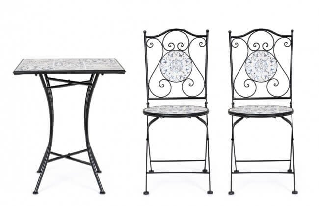 Set da terrazzo tavolo e 2 sedie – BISANZIO