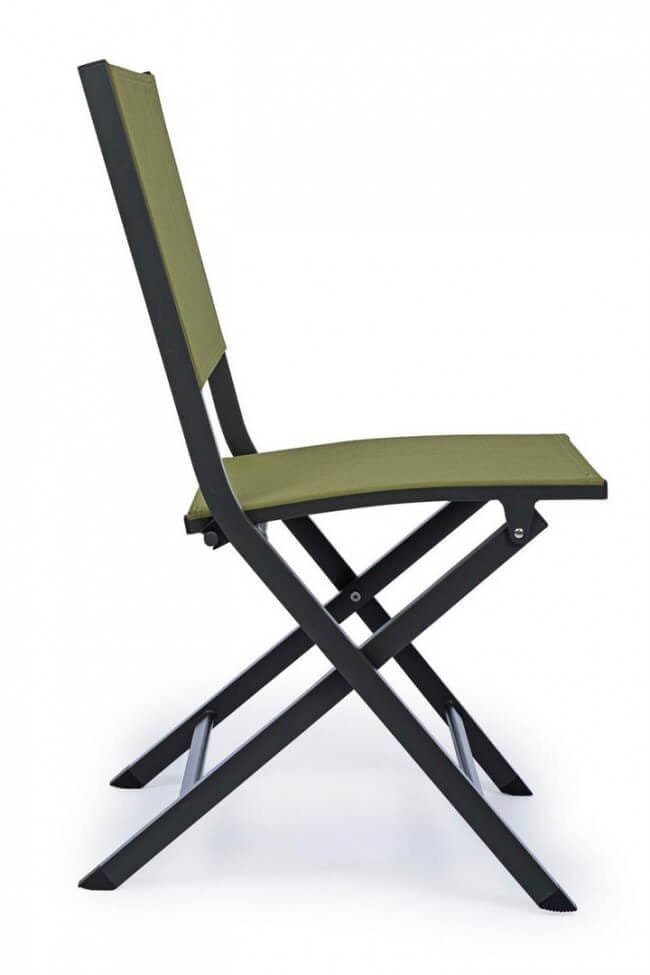 Sedia pieghevole in alluminio da giardino (4 Pezzi) – ELIN