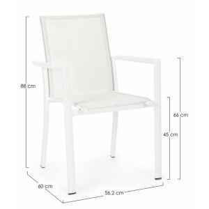 Sedia da giardino in alluminio con Braccioli (4 Pezzi) – KONNOR