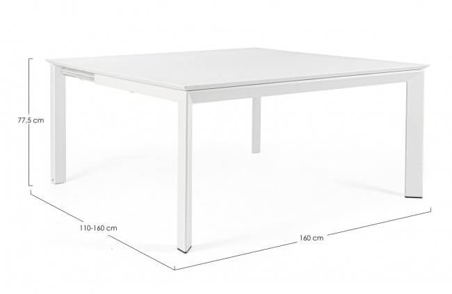 Tavolo da giardino allungabile in alluminio – KONNOR