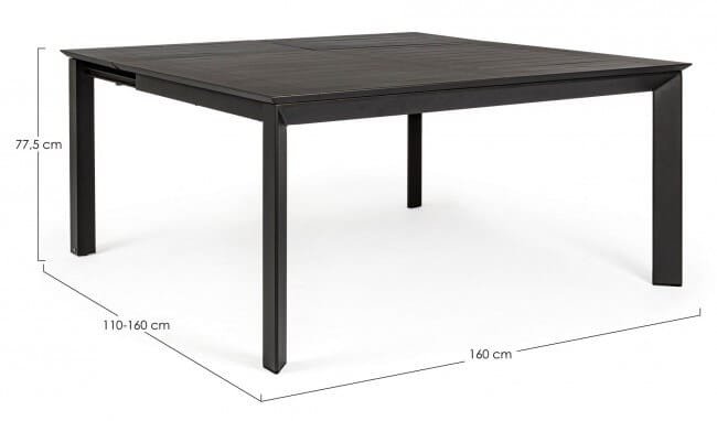 Tavolo da giardino allungabile in alluminio – KONNOR