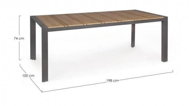 Tavolo Tavolo da giardino allungabile in alluminio 198X100 – ELIAS