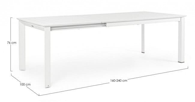Tavolo da giardino allungabile in alluminio – KONNOR