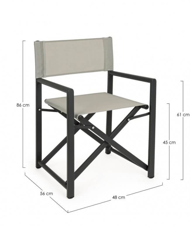 Sedia Regista pieghevole in alluminio (2 Pezzi) – TAYLOR