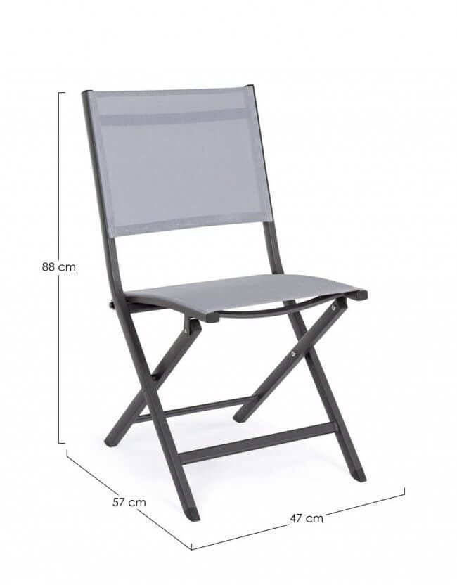 Sedia pieghevole in alluminio da giardino (4 Pezzi) – ELIN