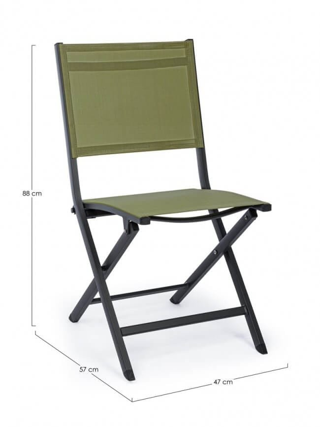 Sedia pieghevole in alluminio da giardino (4 Pezzi) – ELIN