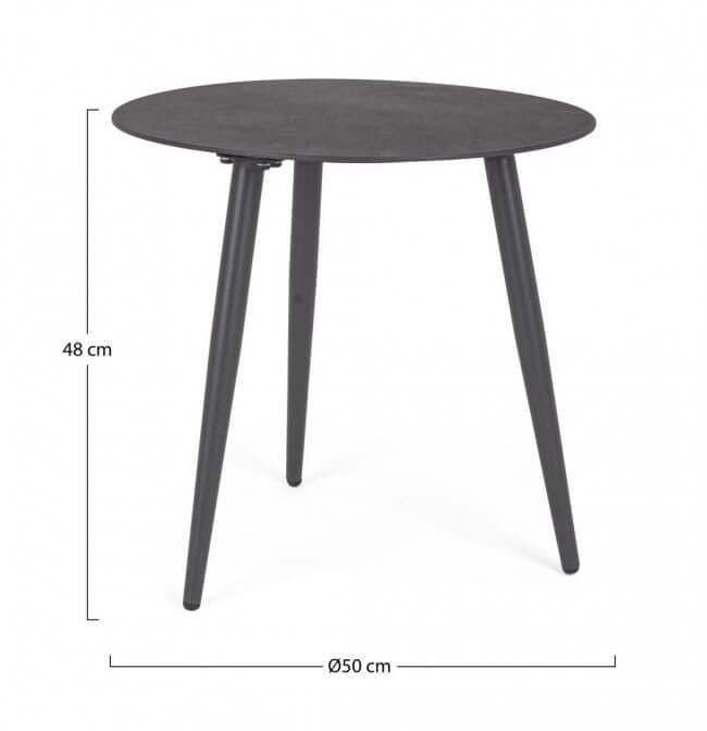 Tavolino da giardino in alluminio D50 – RIDLEY