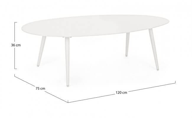 Tavolino da giardino in alluminio 120X75 – RIDLEY