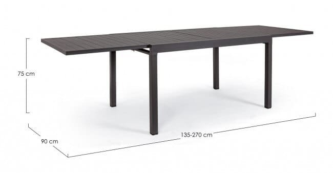 Tavolo da giardino allungabile in alluminio – PELAGIUS
