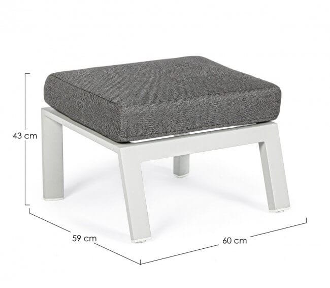 Pouf da esterno in alluminio – KLEDI