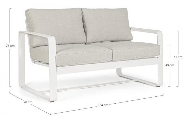 Divano da Giardino 2 posti con cuscini – MERRIGAN