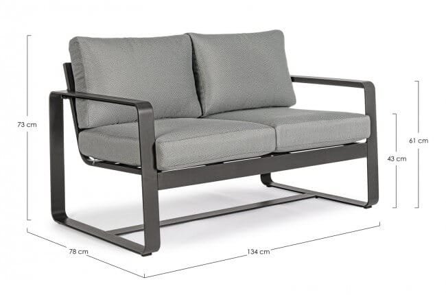 Divano da Giardino 2 posti con cuscini – MERRIGAN