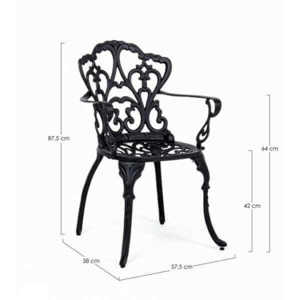 Sedia da giardino in alluminio con Braccioli Victoria (2 Pezzi) – IVREA