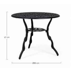 Tavolo da giardino rotondo in alluminio pressofuso – VICTORIA