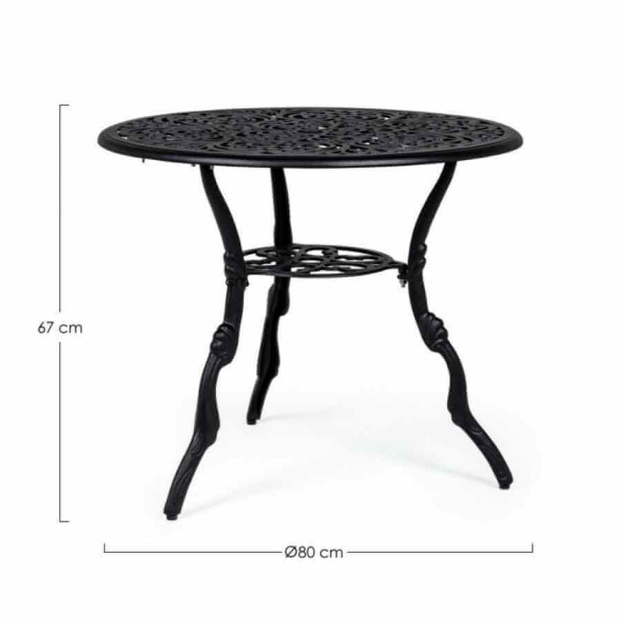 Tavolo da giardino rotondo in alluminio pressofuso – VICTORIA
