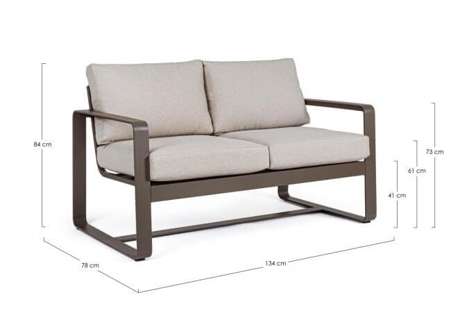 Divano da Giardino 2 posti con cuscini – MERRIGAN