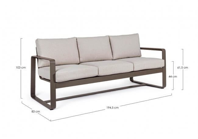 Divano da Giardino 2 posti con cuscini – MERRIGAN