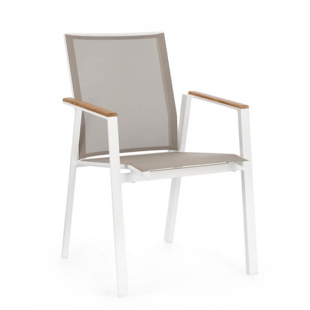 Sedia con Braccioli da Giardino in alluminio (4 Pezzi) – CAMERON